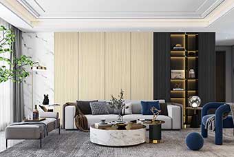 沧州轻奢风格-客厅