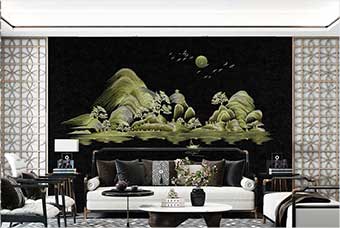 沧州森佰汇航空纤维墙咔(湖光山色)